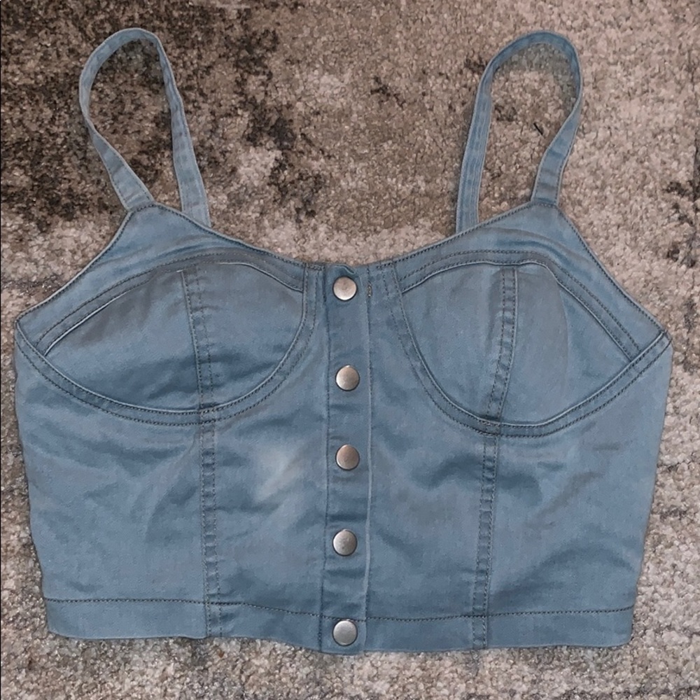 Forever 21 Jean Crop Top